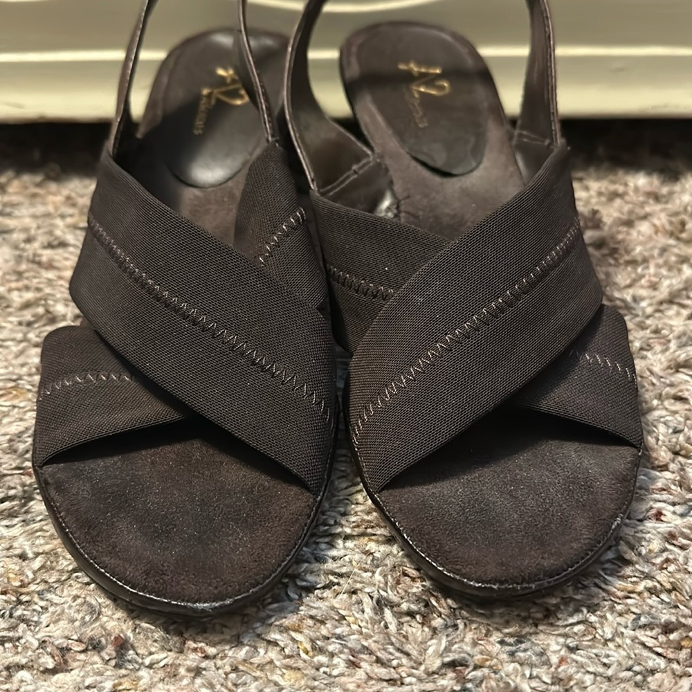 A2 by Aerosoles, Brown  Heeled Sandals, Size 7.5